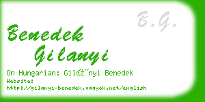 benedek gilanyi business card